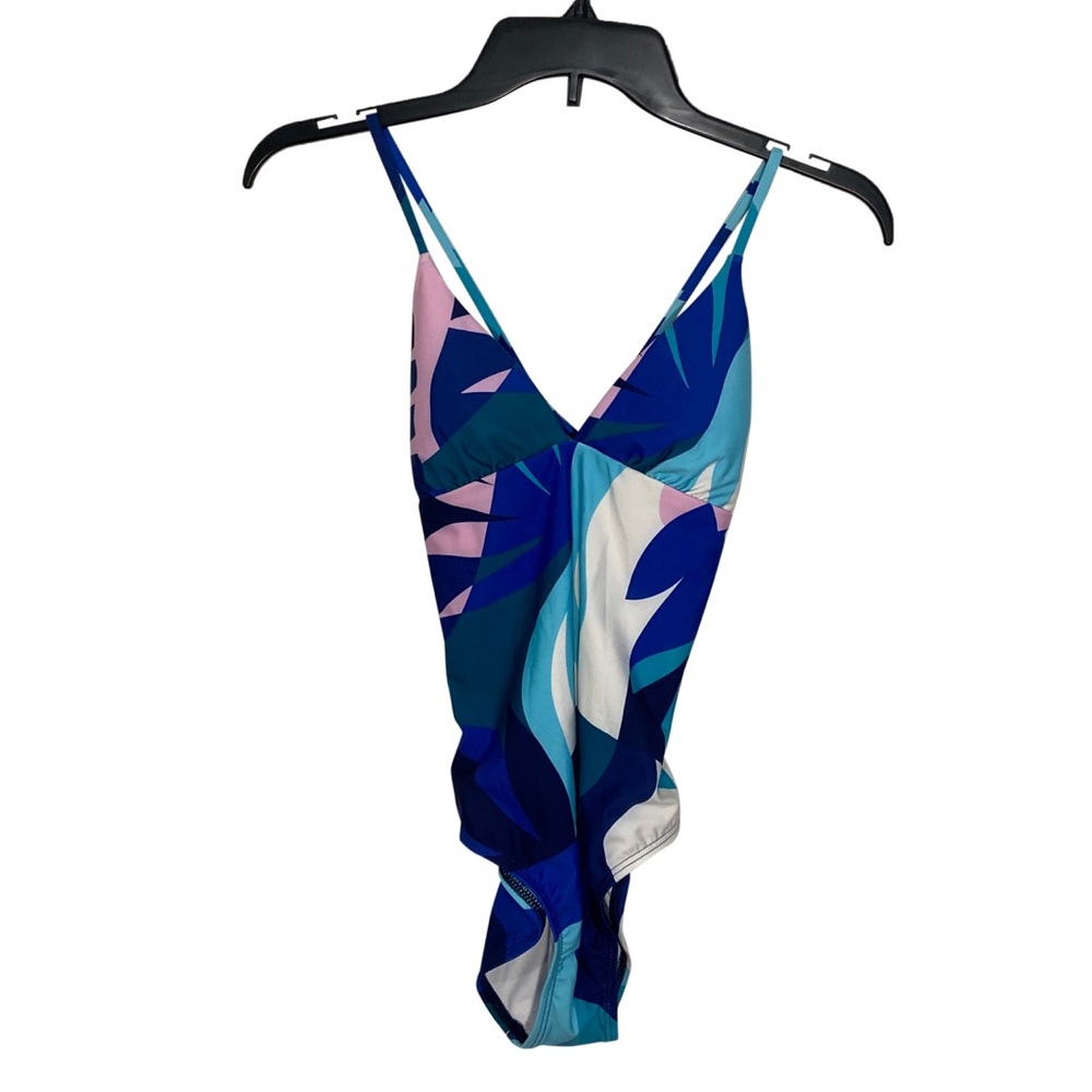 Splendid one piece blue white swim suit NWOT Small